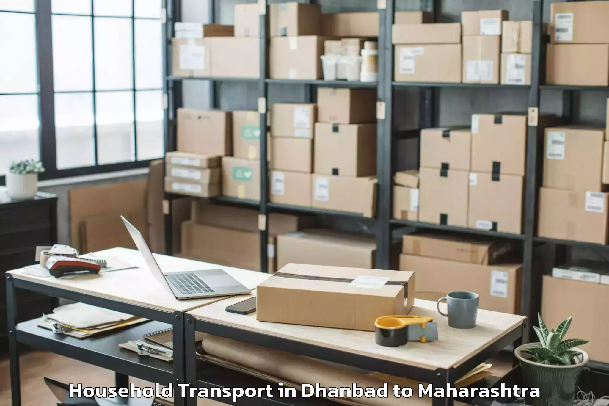 Professional Dhanbad to Mhaswad Household Transport